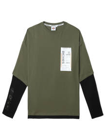 DICKIES Patch layered long sleeve tee