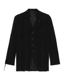 YOHJI YAMAMOTO HOMME Distressed striped blazer jacket