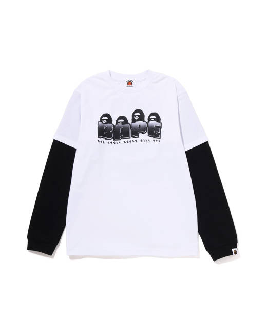 And Now This Men's Oversized-Fit Layered Contrast Long-Sleeve T