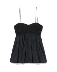 CECILIE BAHNSEN Textured ruffle tank top