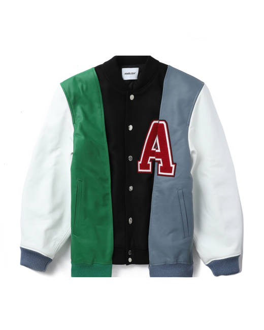 PALM ANGELS Appliquéd Leather Varsity Jacket for Men