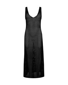 Maurie and Eve HEAT WAVE KNIT MAXI DRESS - BLACK - BLACK 100% COTTON 6