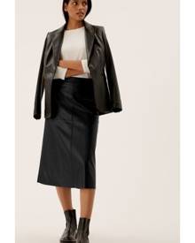 Marks & Spencer Faux Leather Croc Midi A-Line Skirt - Black - AU 6 (UK 6) Marks & Spencer Faux Leather Croc Midi A-Line Skirt - Black - AU 6 (UK 6)