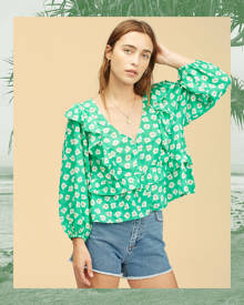 Billabong Wrangler Romance Me Top for Women Green