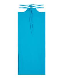 Cutout Jersey Knit Midi Skirt - Ocean Blue M