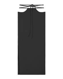 Cutout Jersey Knit Midi Skirt - Black M