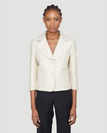 Gucci female White 68% Wool, 21% Silk and 11% Metalized Polyester. Dry clean. Gucci female White 68% Wool, 21% Silk and 11% Metalized Polyester. Dry clean.