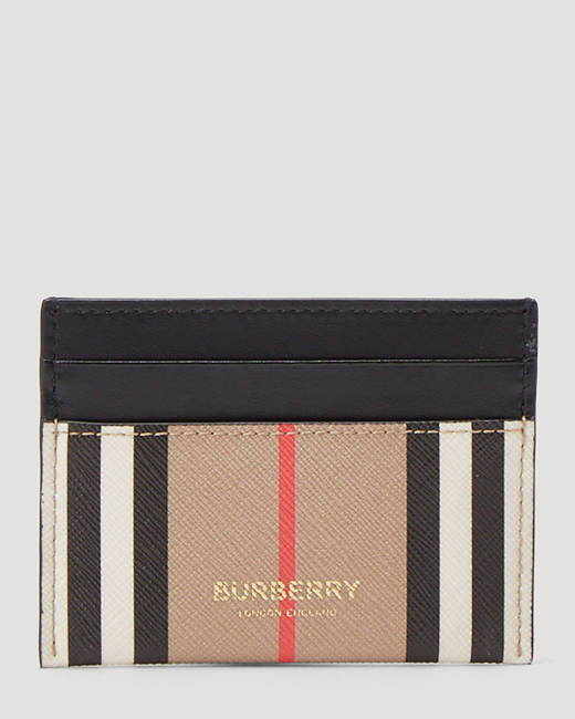 Burberry Coordinates Print Card Holder Black in Leather - US