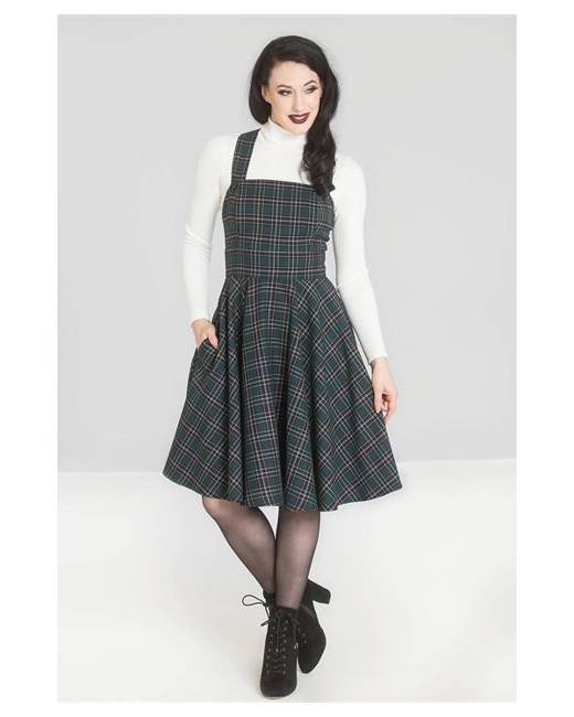 dark green pinafore