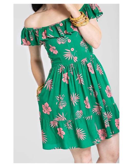 Hell bunny joanne outlet dress green