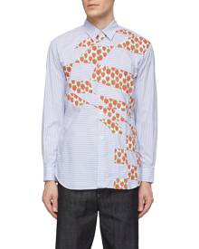 COMME DES GARÇONS SHIRT X Brent Westfall Strawberry Stripe Patchwork Shirt