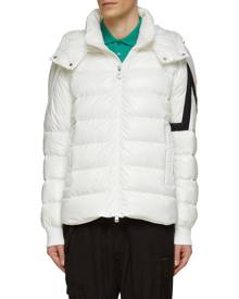 MONCLER 'CORYDALE' LETTERING EMBROIDERY HOODED PUFFER JACKET
