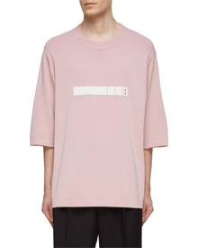 RE: BY MAISON SANS TITRE Geometric Logo Knit Oversized T-Shirt