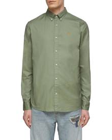 SCOTCH & SODA Logo Embroidery Cotton Blend Shirt