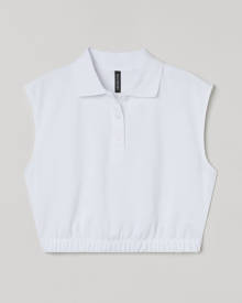 H & M - Cropped polo shirt - White