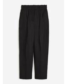 H & M - Tapered linen-blend trousers - Black