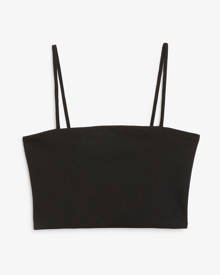H & M - Spaghetti strap crop top - Black