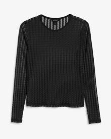 H & M - Zigzag mesh top - Black