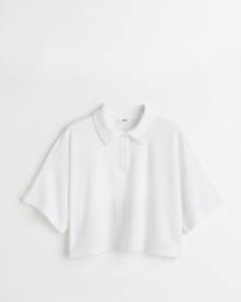 H & M - Cropped polo shirt - White