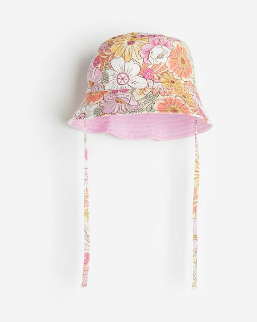 Pomelo x Smiley® Adjustable Drawcord Floral Bucket Hat - Blue - Pomelo  Fashion