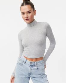 Glassons Turtleneck Long Sleeve Crop Top