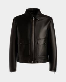 Bally Bomber Jacket In Black Leather
