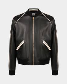 Bally Bomber In Black Leather